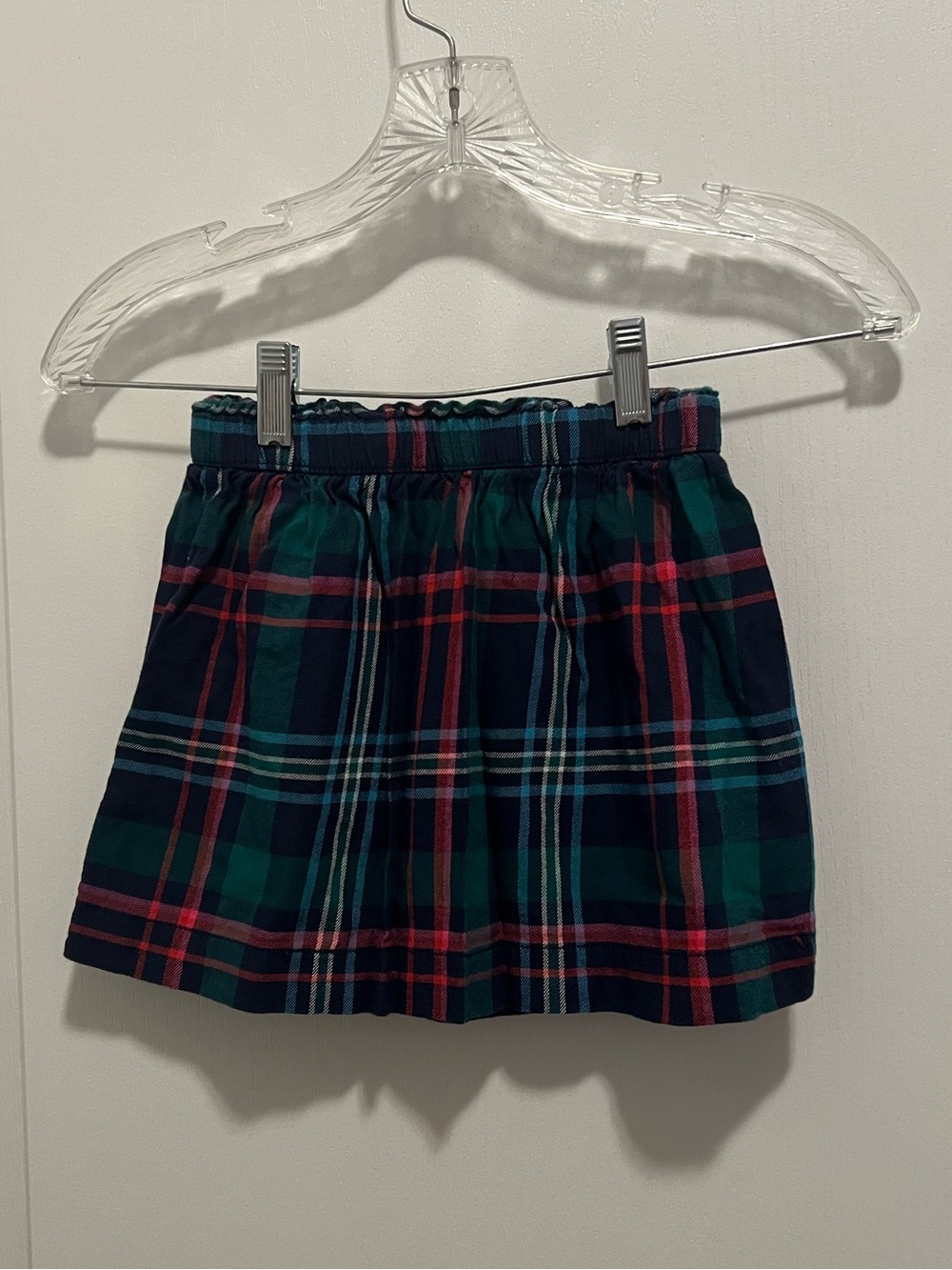 Gymboree Plaid Mini Skirt in Green & Navy